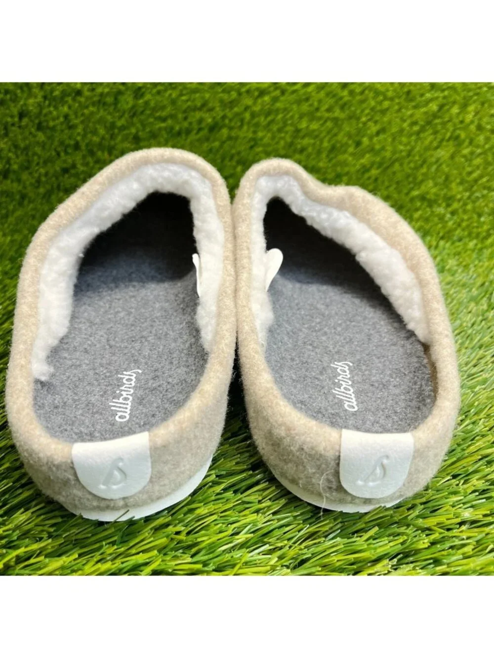 Allbirds Wool Slippers Mens Size 9 Light Tan Casual Comfort Slip On Mule Shoes